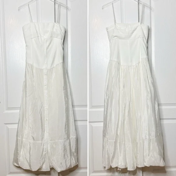 Jonathan Simkhai Ala Parachute Dress - White Size 4 - Picture 5 of 15